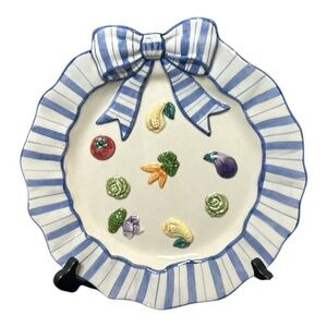 Vintage Fitz and Floyd “Petite Vegetable Bowquet” Canape Plate